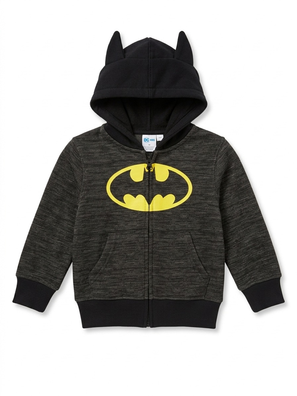 Batman Hooded Zip Hoodie for Kids Size 3